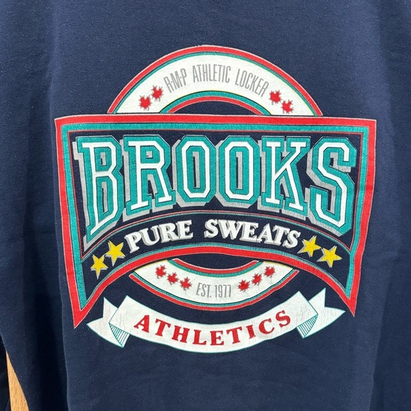 VINTAGE Brooks‎ Athletic  Wear Crewneck Sweatshirt - Size M - Picture 4 of 4